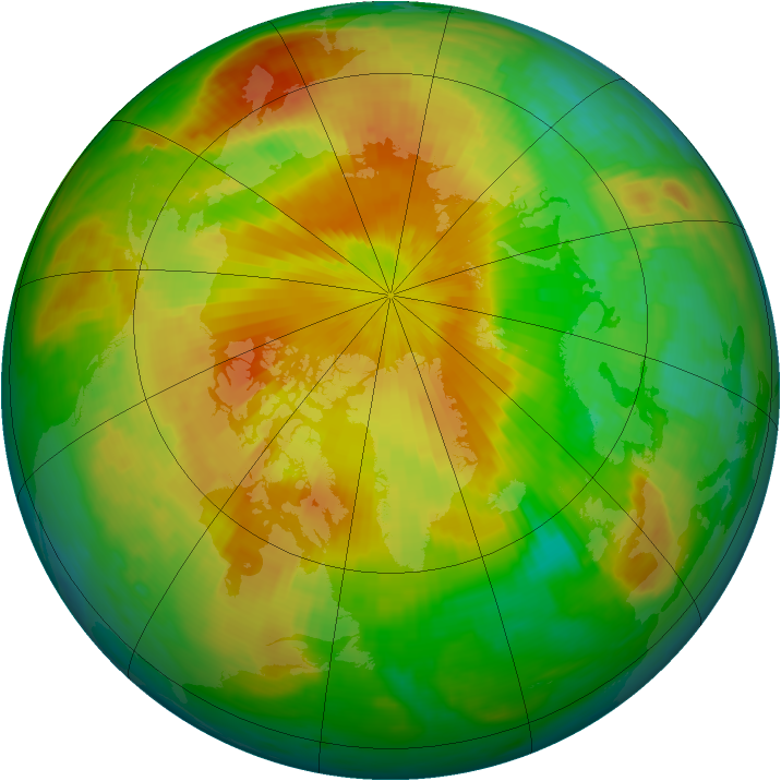 Arctic ozone map for 07 May 1997